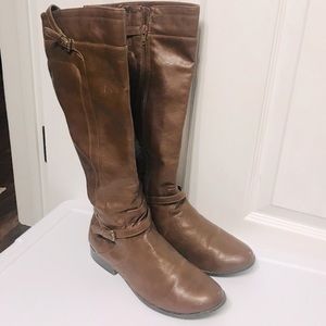 Steve Madden brown leather knee high boots